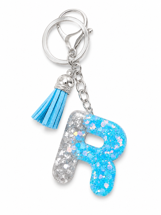 Resin Letter Keychain with Tassel β Handmade by Safe & Sassy