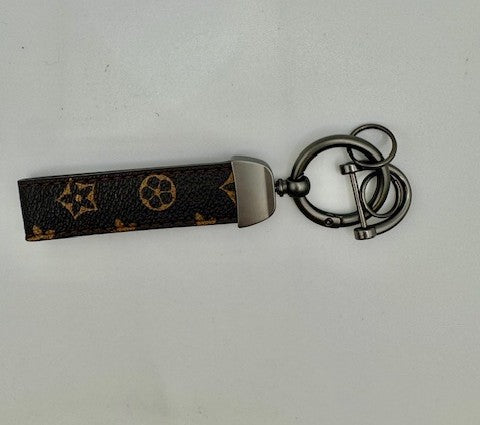 Modern Leather Wristlet Keychain