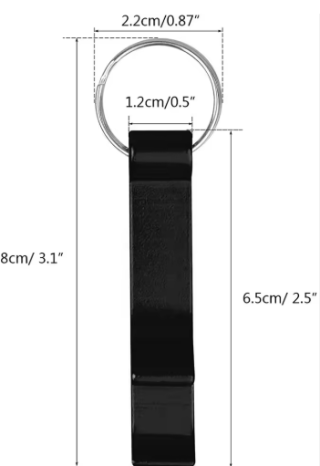 Plain Bottle Opener Keychain