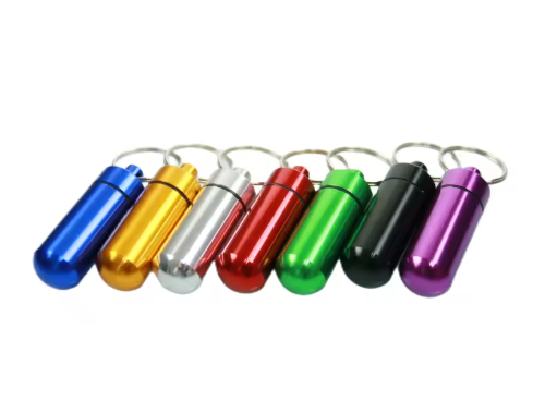 Plain Pill Storage Keychain