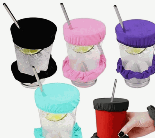 Anti-spiking drink covers silicone and scrunchie edition for safe drinks at events