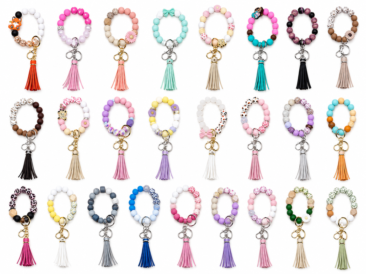 Beaded Wristlet Keychain — Handmade by Safe & Sassy