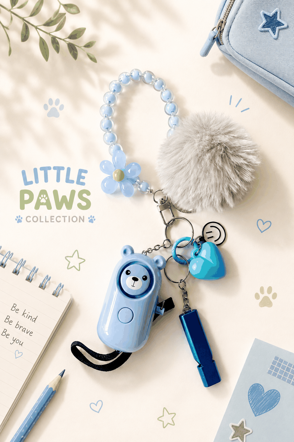 Little Paws Edition kids safety pack for ages 7 to 12 with character-themed accessories