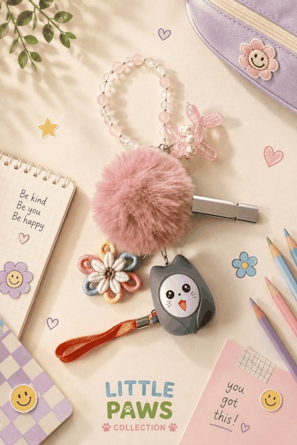 Little Paws Edition kids safety pack with alarm and accessories for ages 7-12