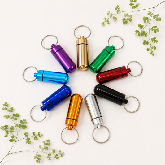 Plain Pill Storage Keychain