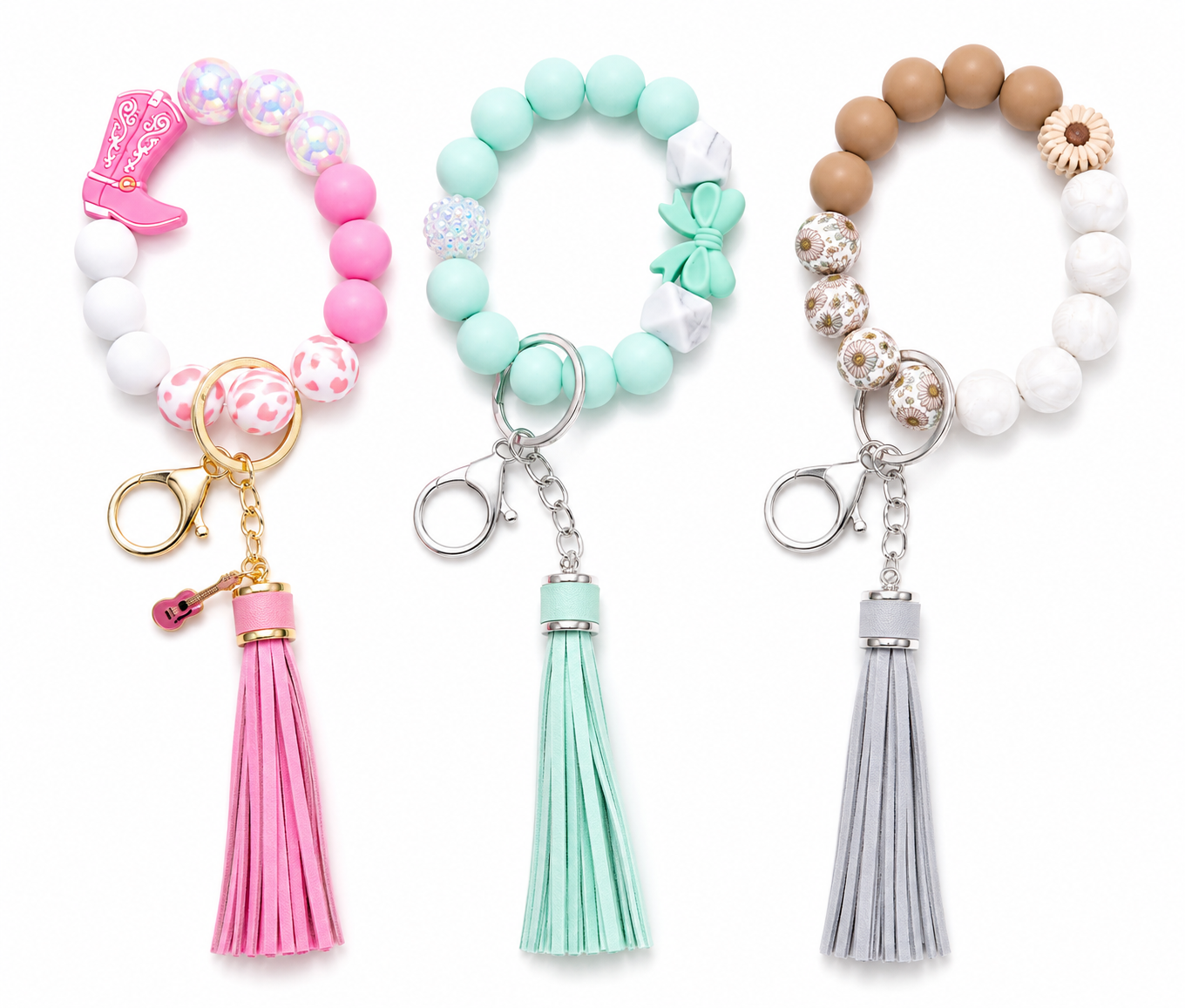 Beaded Wristlet Keychain — Handmade by Safe & Sassy