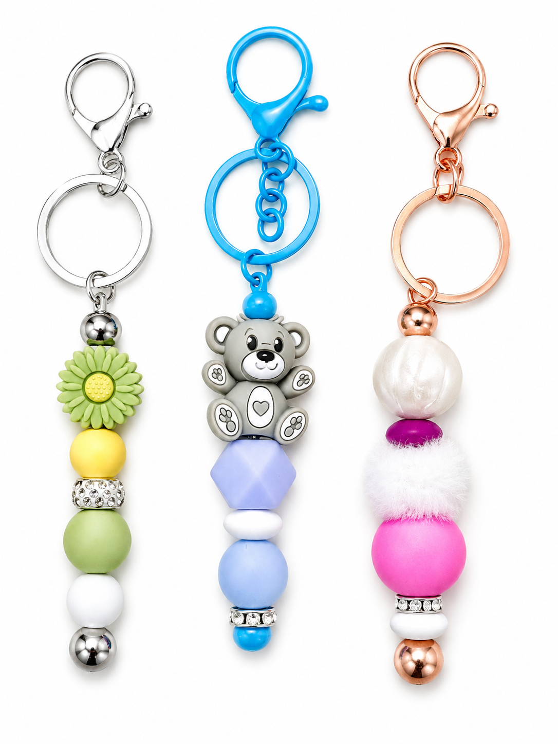 Single Beaded Keychain — Handmade by Safe & Sassy