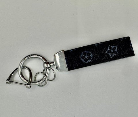 Modern Leather Wristlet Keychain