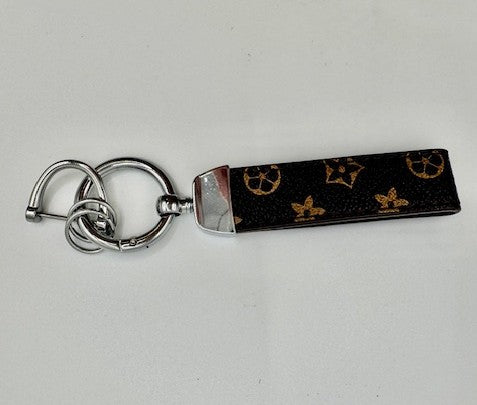 Modern Leather Wristlet Keychain