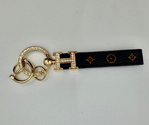 Modern Leather Wristlet Keychain