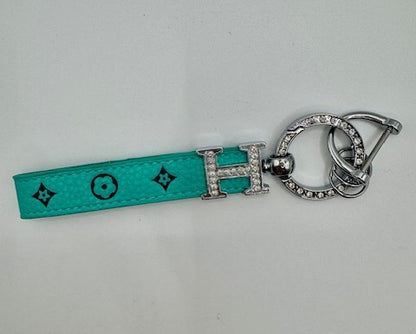 Modern Leather Wristlet Keychain