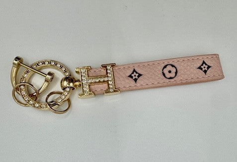 Modern Leather Wristlet Keychain