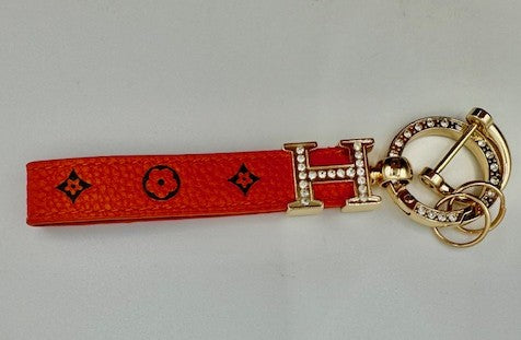 Modern Leather Wristlet Keychain