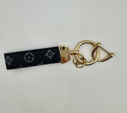 Modern Leather Wristlet Keychain