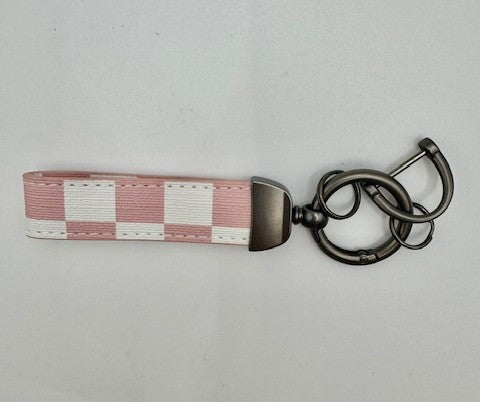 Modern Leather Wristlet Keychain