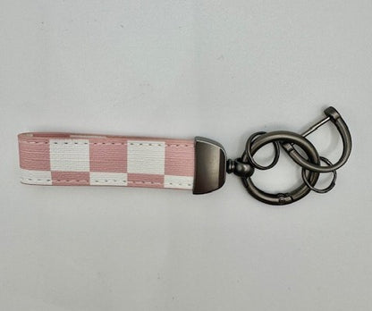 Modern Leather Wristlet Keychain