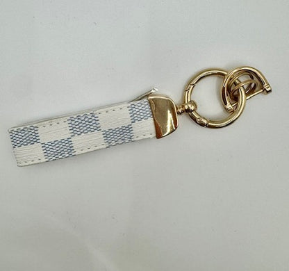 Modern Leather Wristlet Keychain
