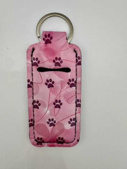 Cute Pattern Hand Sanitizer Keychain Holder