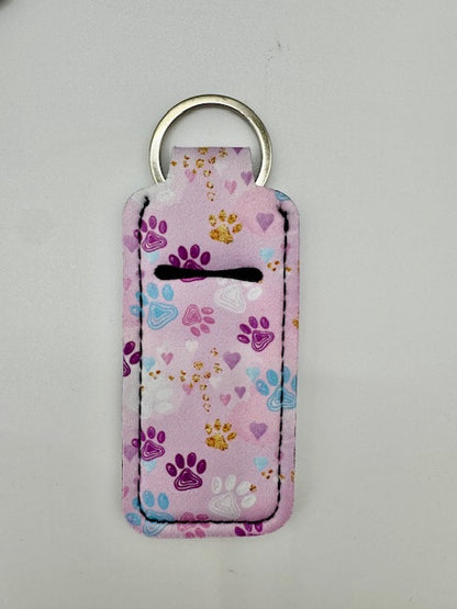 Cute Pattern Hand Sanitizer Keychain Holder