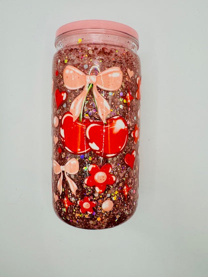 Pre-Made 16oz Snowglobe Tumblers – Ready to Ship