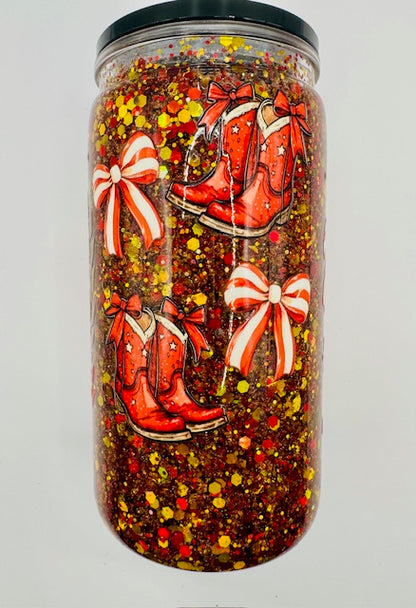 Pre-Made 16oz Snowglobe Tumblers – Ready to Ship