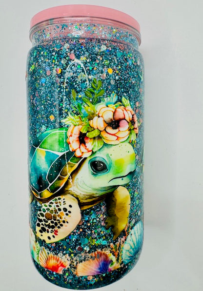 Pre-Made 16oz Snowglobe Tumblers – Ready to Ship