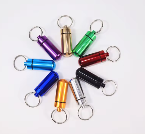 Plain Pill Storage Keychain