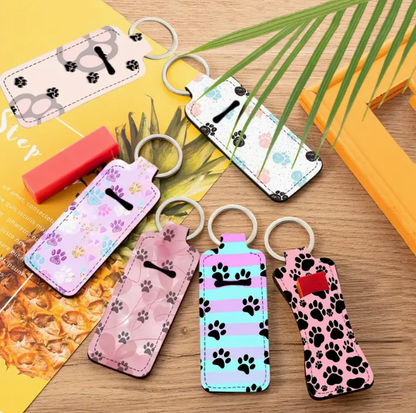Cute Pattern Hand Sanitizer Keychain Holder