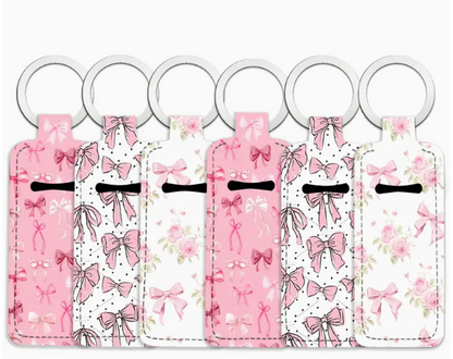 Cute Pattern Hand Sanitizer Keychain Holder