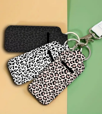 Cute Pattern Hand Sanitizer Keychain Holder