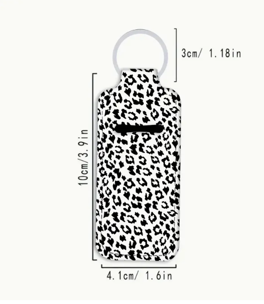 Cute Pattern Hand Sanitizer Keychain Holder