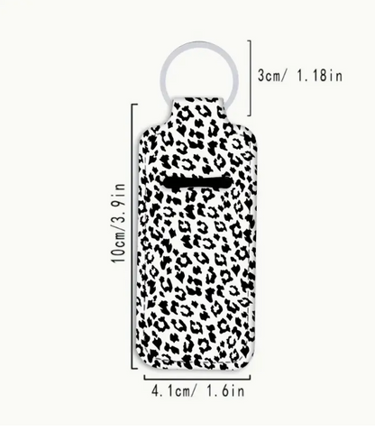 Cute Pattern Hand Sanitizer Keychain Holder