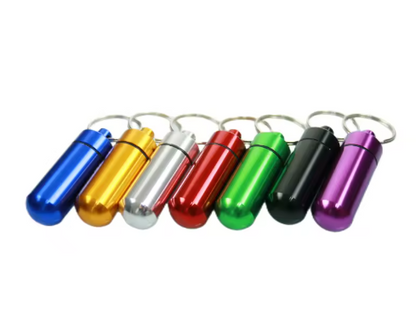 Plain Pill Storage Keychain