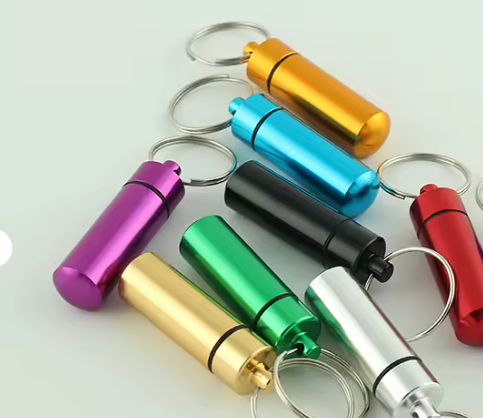 Plain Pill Storage Keychain