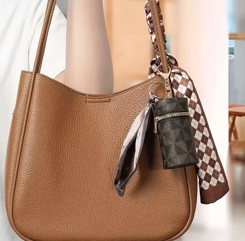 Leather Bucket Keychain
