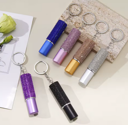 Bling Perfume Bottle Keychain