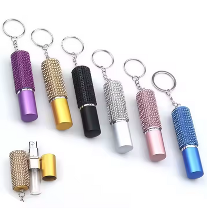 Bling Perfume Bottle Keychain