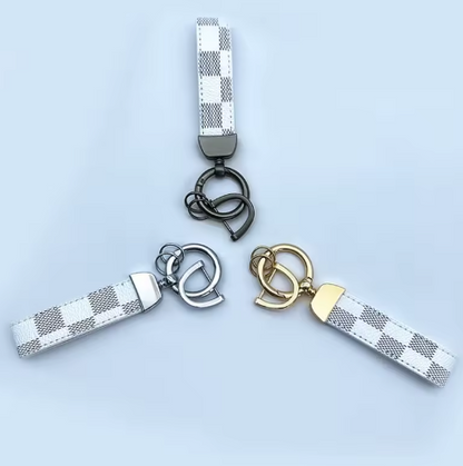 Modern Leather Wristlet Keychain