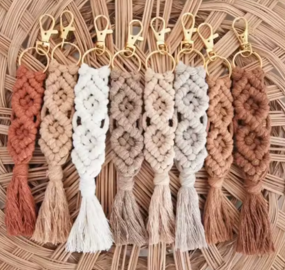 Handwoven Boho Keychain