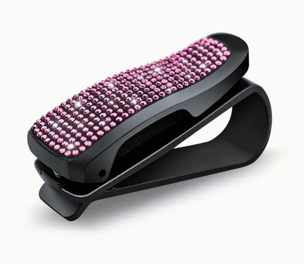 Rhinestone Sun Visor Clip