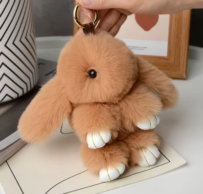 Fluffy Bunny Keychain