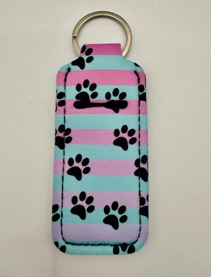 Cute Pattern Hand Sanitizer Keychain Holder