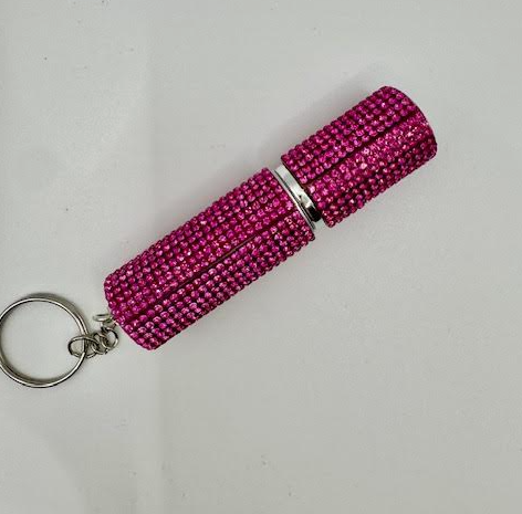 Bling Perfume Bottle Keychain